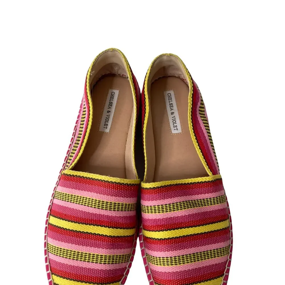 Chelsea & Violet Espadrille‎ Pink Woven Shoes